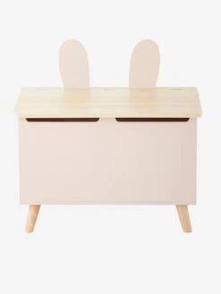 Coffre De Rangement Bunny Rose Clair/bois - Vertbaudet -Meubles Pour Enfants coffre de rangement bunny 2