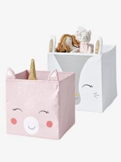 Meubles Pour Enfants -Meubles Pour Enfants lot de 2 bacs de rangement magic licorne