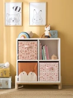 Lot De 3 Bacs De Rangement FLEURETTES Rose - Vertbaudet -Meubles Pour Enfants lot de 3 bacs de rangement fleurettes 5