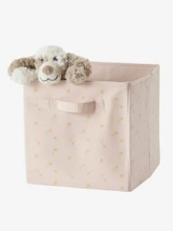 Lot De 3 Bacs De Rangement Lovely Rose Poudré Imprimé - Vertbaudet -Meubles Pour Enfants lot de 3 bacs de rangement lovely 3