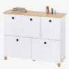 Meuble De Rangement 5 Bacs LIGNE PTILOU Blanc/bois - Vertbaudet -Meubles Pour Enfants meuble de rangement 5 bacs ligne ptilou